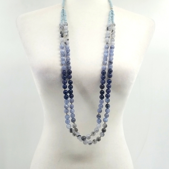 Chico's Jewelry - Chico's Shades of Blue 2-Strand Necklace